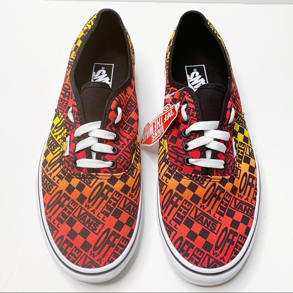 Vans Logo Flame Authentic Classic Skate Shoes - Picture 3 of 10